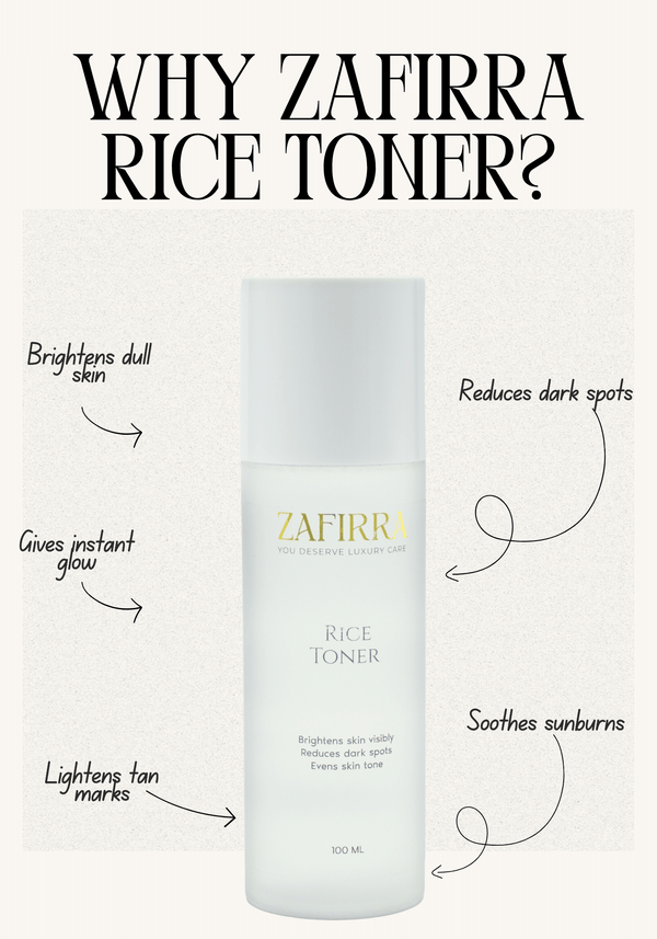 Zafirra Rice Toner - Brightening & Hydrating Face Toner