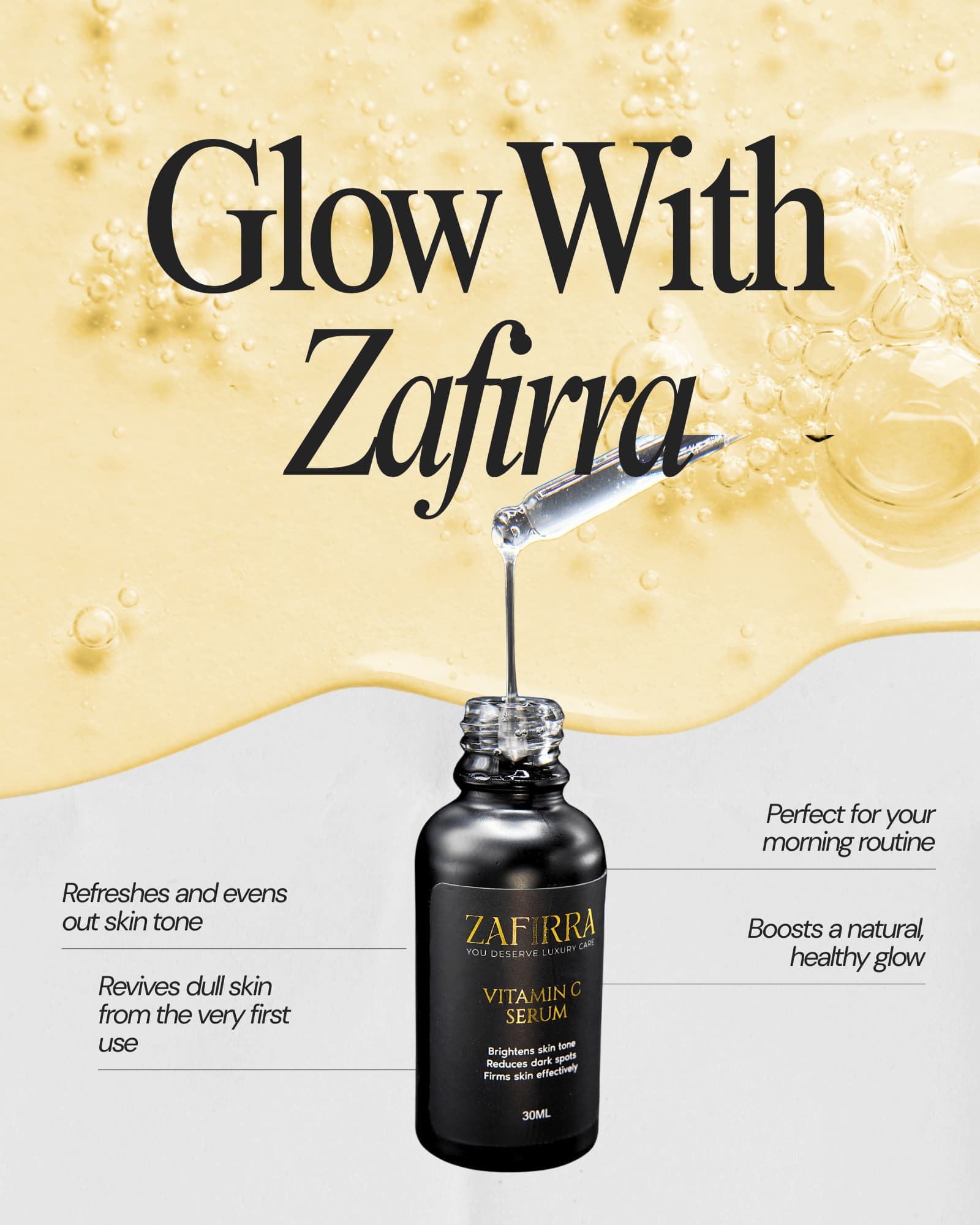Zafirra Brightening Vitamin C Serum (Light, Non-Greasy) thumbnail 4
